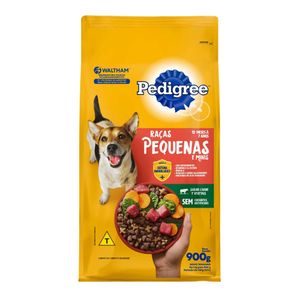 Ração Pedigree Cão Adulto Raça Pequena e Mini Sabor Carne e Vegetais 900g