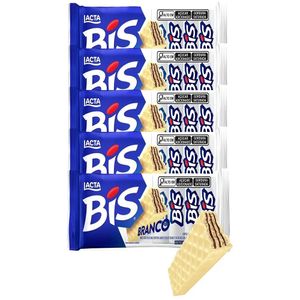 Kit 5 Chocolate Bis Branco Lacta 100,8g Cada
