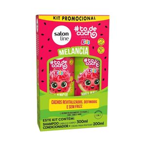 Kit Shampoo Salon Line Kids To de Cacho Melancia 300ml + Condicionador 200ml