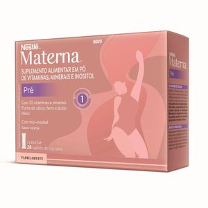 Polivitamínico Materna Pré Nestlé Sabor Laranja 28 Sachês de 5g