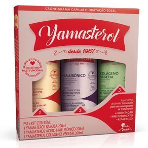 Kit Cronograma Capilar Yamasterol Hidratação Total 200ml Cada