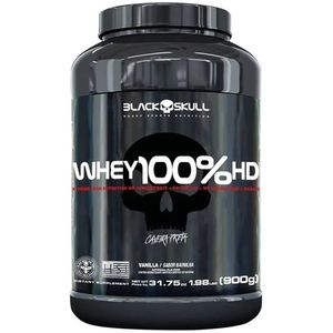 Whey 100% Hd Sabor Baunilha Pote 900g Black Skull