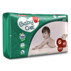 Fralda Baby Care Infantil Tamanho G com 60 Unidades