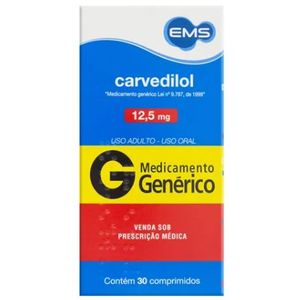 Carvedilol Ems 12,5mg 30 comprimidos
