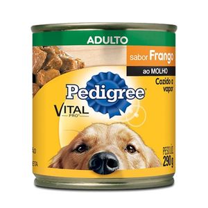 Ração Pedigree Adulto Frango Ao Molho Lata 290g