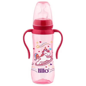 Mamadeira Lillo Sonho Bico de Silicone Ortodôntico +6 Meses Rosa 240ml