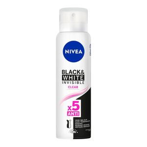 Desodorante Aerossol Nivea Black&White Invisible Clear 150ml