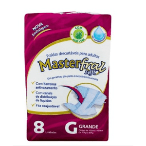 Fralda Geriátrica Mastersoft Regular G com 8 Unidades
