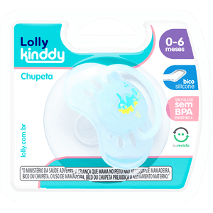Chupeta Lolly Oceano Silicone Ortodôntico Tamanho 1 Azul