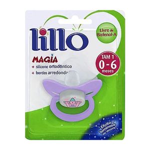 Chupeta Lillo Magia Ortodôntico Silicone Lilas Tamanho 1