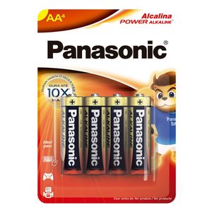 Pilha Panasonic Aa Alcalina Pequena com 4 Unidades