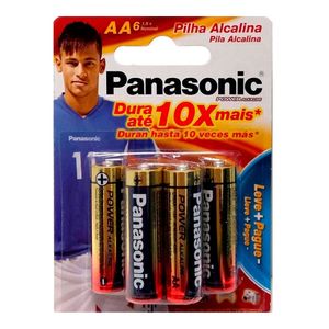 Pilha Panasonic Aa Alcalina Pequeno Leve 6 E Pague 5