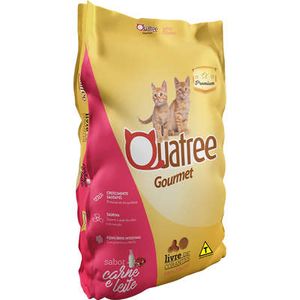 Quatree Gourmet Carne E Leite Gatos Filhotes 1Kg