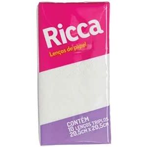 Lenço de Papel Ricca com 10 Unidades