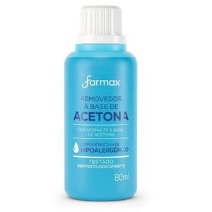 Removedor de Esmalte Farmax com Acetona 80ml