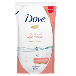 Sabonete Dove Anti-Stress Água Micelar Líquido 200ml Refil