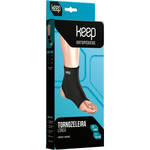 Tornozeleira Keep Neoprene Longa Tamanho G Preto
