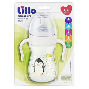 Mamadeira Lillo Bico Silicone Super Evolution Branca 300ml