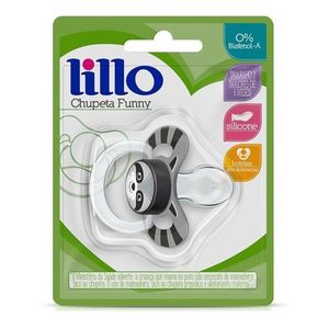 Chupeta Lillo Funny Animais Silicone Anatômica Guaxinim Tamanho 2