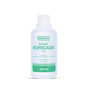 Água Boricada Farmax 3% solução Dermatológica 100ml