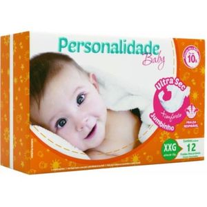 Fralda Personalidade Baby Ultrasec Jumbinho Tamanho Xxg com 12 Unidades