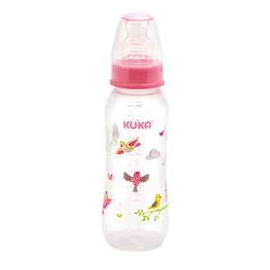Mamadeira Kuka Natural Color Ortodôntico Rosa 250ml