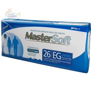 Fralda Geriátrica Mastersoft Econômico Tamanho Eg com 26 Unidades