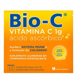 Bio C União Química 1g com 30 comprimidos Efervescente