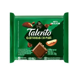 Chocolate Talento Mini Castanha Do Pará Verde 25g