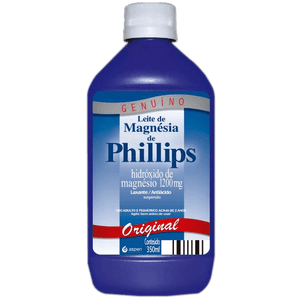 Leite de Magnesia Phillips líquido frasco com 350ml