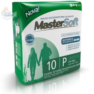 Fralda Geriátrica Mastersoft Regular Tamanho P com 10 Unidades