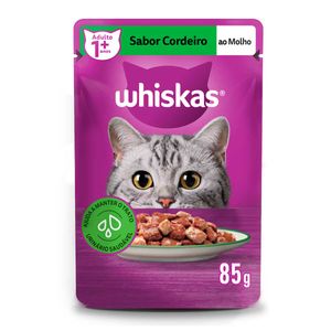 Ração Para Gatos Whiskas Adultos Sabor Cordeiro Sachê 85g
