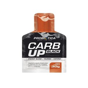 Energético em Gel Probiótica Carb Up Black Gel Laranja Sachê 30g 10 unidades
