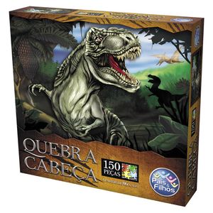 Quebra-Cabeça Cartonado Pai E Filho T Rex Premium 150 Peças