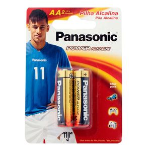Pilha Panasonic Aa Alcalina Pequena com 2 Unidades