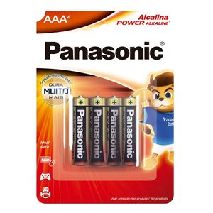 Pilha Panasonic Aaa Alcalina Palito com 4 Unidades