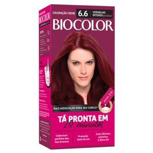 Tintura Biocolor creme Mini Kit 6.6 Vermelho Intenso Vibrante
