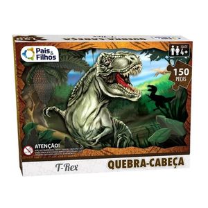 Quebra Cabeça Pais e Filhos Infantil Dinossauro 150 Peças