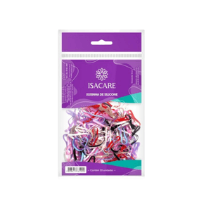 Elástico Para Cabelo Silicone IsaCare 100 Unidades
