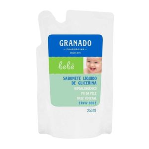 Sabonete de Glicerina Granado Bebê Erva-Doce, Refil, Líquido 250ml