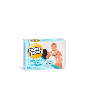 Sabonete Infantil Pom Pom Loção Hidratante, Barra 80g