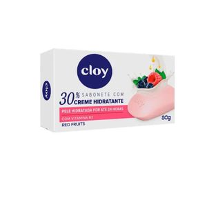 Sabonete Cloy Com Creme Hidratante Red Fruits 80g