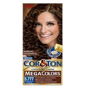 Tintura Kit Cor & Ton Mega Colors 5.777 Marrom Intenso Profundo