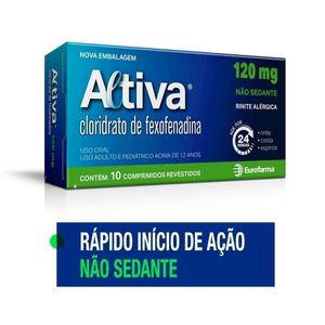 Altiva Cloridrato de Fexofenadina 120mg 10 comprimidos