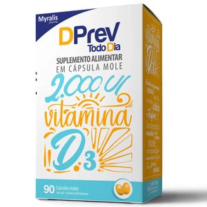 Vitamina D 2.000UI DPrev Todo Dia 90 cápsulas-MYRALIS