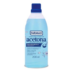 Removedor de Esmaltes Acetona Farmax 200ml