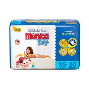 FRALDA TURMA MONICA JUMBO XG 20 UNIDADES