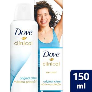 Desodorante Feminino Dove Clinical Original Clean, Aerossol 150ml