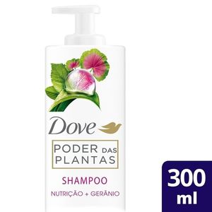 Shampoo Dove Poder Das Plantas Nutrição + Gerânio Frasco Pump 300ml