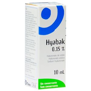 Hyabak 0,15%, Gotejador 10ml de Solução de Uso Oftálmico